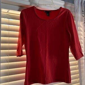 Moda International Vibrant Red Top - size Small